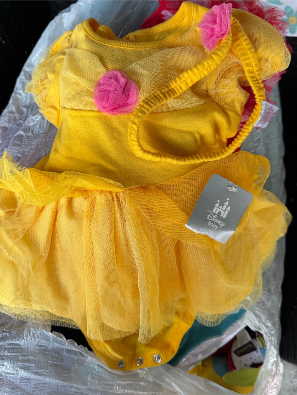 Disney princess belle costume Bodysuit Set 6-12 m